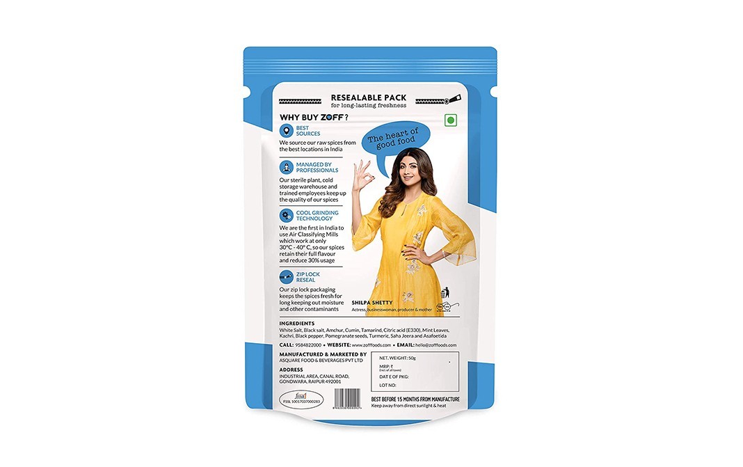 Zoff Pani Puri Masala    Pack  50 grams